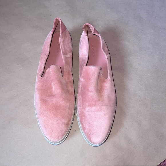 Vince Dillon Sneaker Terracotta Rose SZ 9 Suede Slip On Preppy Classic Casual - Picture 2 of 13